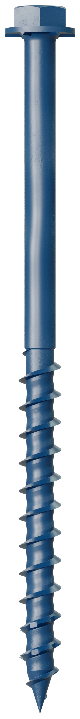 Simpson Strong-Tie TNT18314H Titen Turbo™ — 3/16 in. x 3-1/4 in. Hex-Head Concrete and Masonry Screw, Blue (100-Qty)