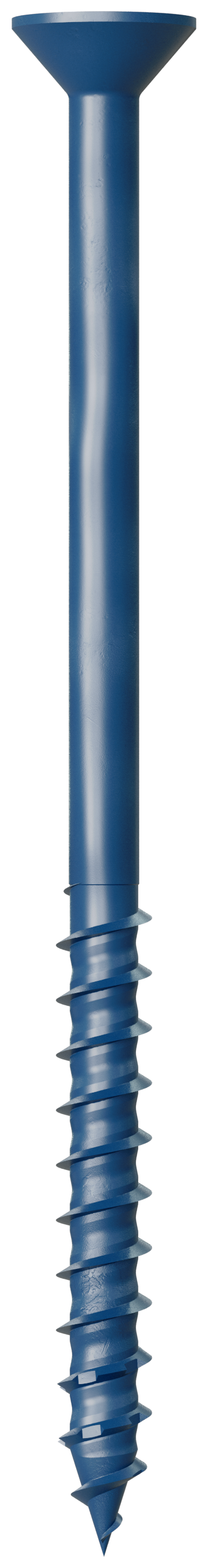 Simpson Strong-Tie TNT25400TFC25 Titen Turbo™ — 1/4 in. x 4 in. 6-Lobe Flat-Head Concrete and Masonry Screw, Blue (25-Qty) (Pack of 4)