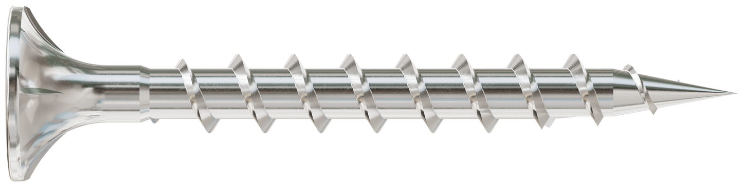 Simpson Strong-Tie T08C162WQM Fiber-Cement Screw — #8 x 1-5/8 in. #2 Square Wafer-Head, Type 316 (1000-Qty) (Pack of 6)