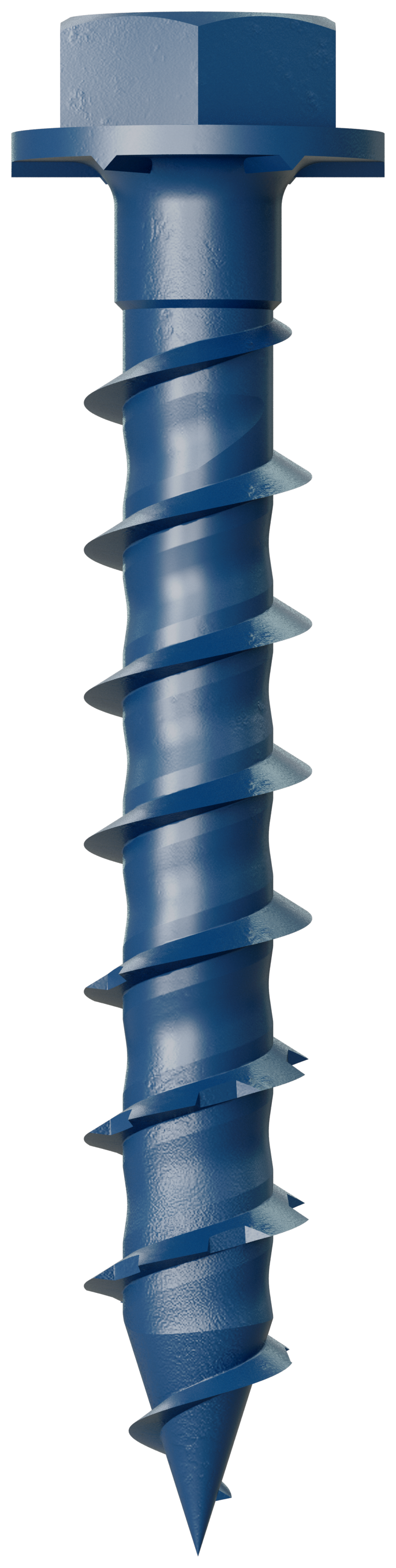 Simpson Strong-Tie TNT18114HC75 Titen Turbo™ — 3/16 in. x 1-1/4 in. Hex-Head Concrete and Masonry Screw, Blue (75-Qty)