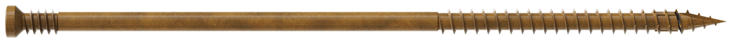 Simpson Strong-Tie FT09500MB Finish Trim Screw — #9 x 5 in. T15, Trim-Head, Quik Guard®, Tan (500-Qty)