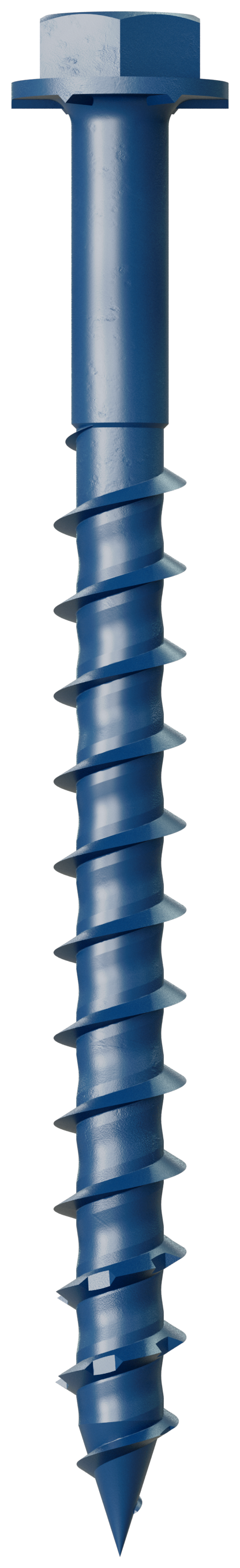 Simpson Strong-Tie TNT18214H Titen Turbo™ — 3/16 in. x 2-1/4 in. Hex-Head Concrete and Masonry Screw, Blue (100-Qty) (Pack of 840)