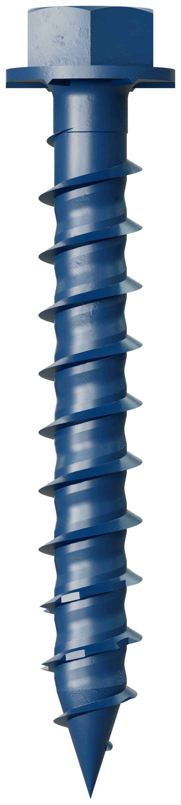 Simpson Strong-Tie TNT25134HC8 Titen Turbo™ — 1/4 in. x 1-3/4 in. Hex-Head Concrete and Masonry Screw, Blue (8-Qty)