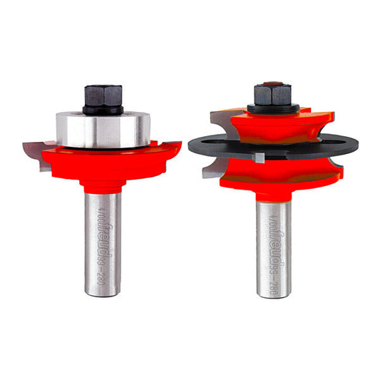 Freud 008925017318 2-3/8" (dia.) Recoverable Bead Glass Door Bit Sets with 1/2" shank, 7/32" large radius