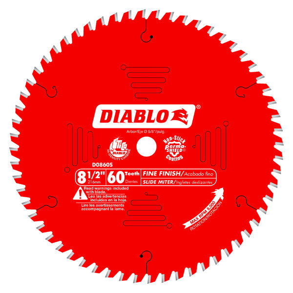 Diablo 008925020431 8-1/2 in. x 60 Tooth Carbide Circular Saw Blade