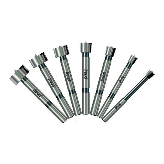 Freud 008925031086 7 Pcs. Precision Shear™ Precision Shear™ Serrated Edge Forstner Drill Bit Set 1/4 Inch to 1-Inch