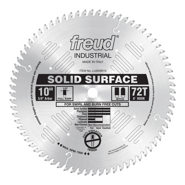 Freud 008925032328 10" x 72T Solid Surface Blade