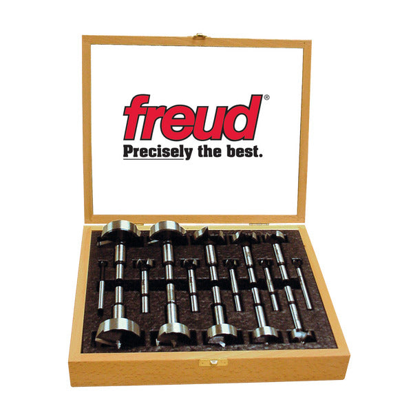 Freud 008925032458 16 Pcs. Precision Shear™ Serrated Edge Forstner Drill Bit Set 1/4-Inch to 2-1/8-Inch