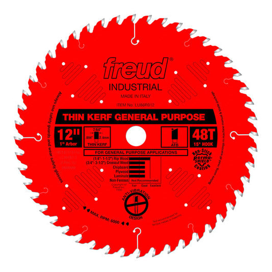 Freud 008925035121 12" x 48T Thin Kerf General Purpose Blade