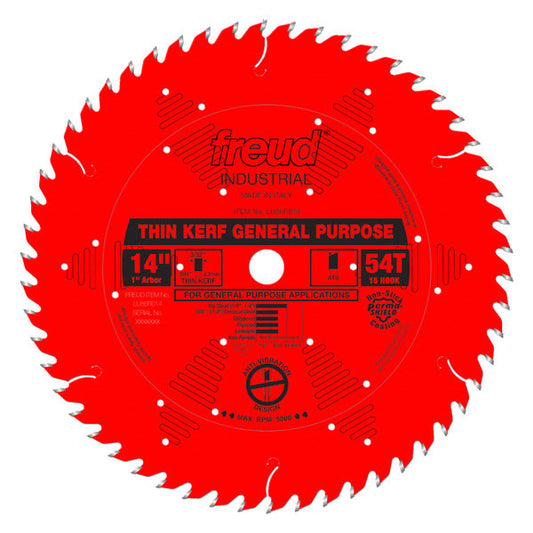 Freud 008925035138 14" x 54T Thin Kerf General Purpose Blade
