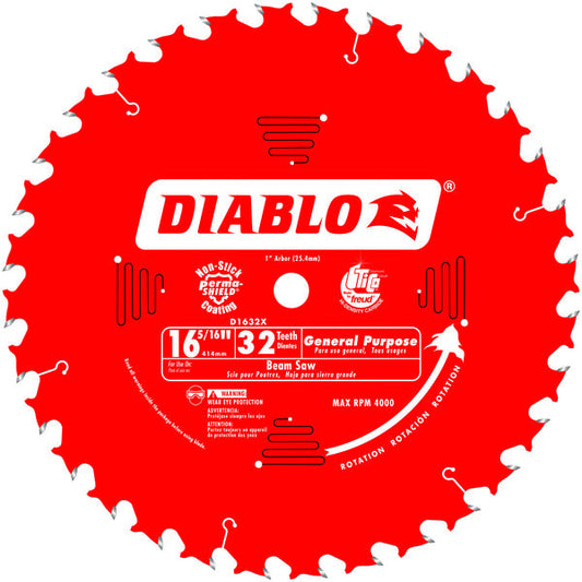 Diablo 008925035282 16-5/16 in. x 32 Tooth 1 in. Arbor Saw Blade