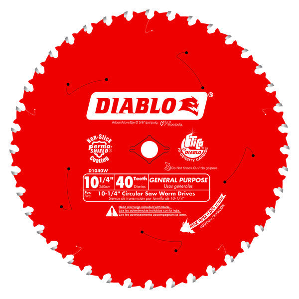 Diablo 008925035305 10-1/4 in. x 40 Tooth Beam Saw Blade