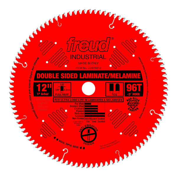 Freud 008925035961 12" x 96T Double Sided Laminate/Melamine Blade