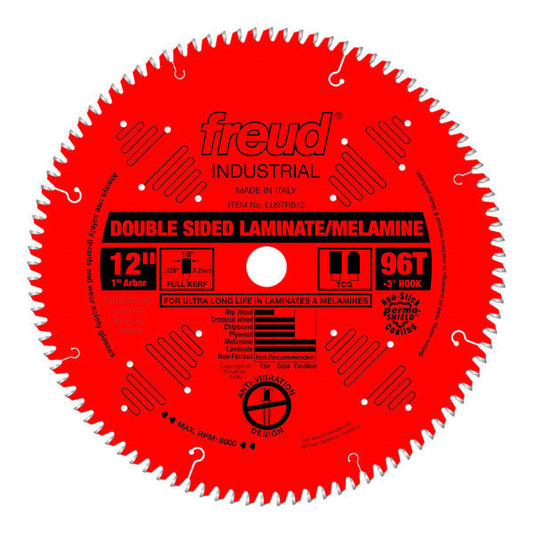 Freud 008925035961 12" x 96T Double Sided Laminate/Melamine Blade