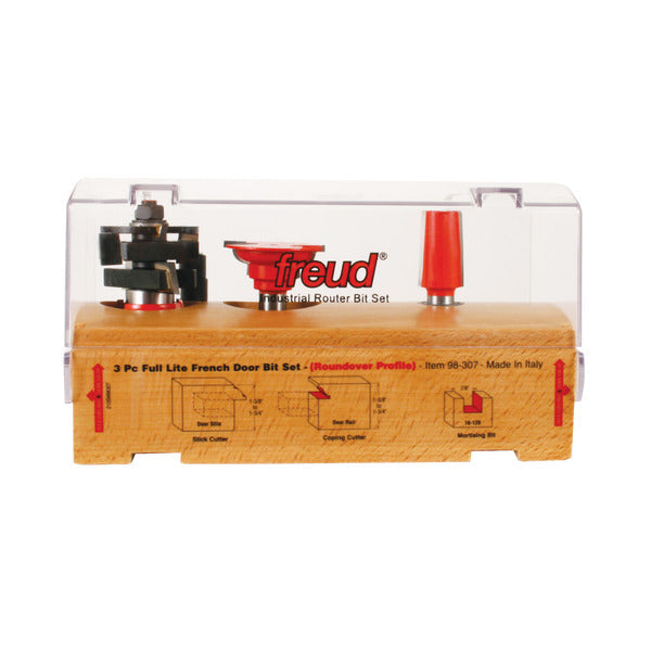 Freud 008925066163 3 Piece French Door Bit Set