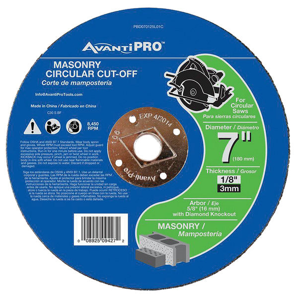 AvantiPRO 008925094272 AvantiPro 7x1/8x5/8in Masonry Circ Co