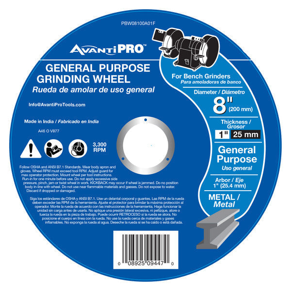 AvantiPRO 008925094470 AvantiPro 8x1x1in Ao Bench Grndg