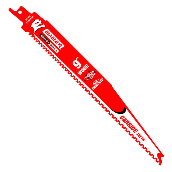 Diablo 008925137115 9" Demo Demon Carbide Recip Blade for Nail-Embedded Wood (10 pk)