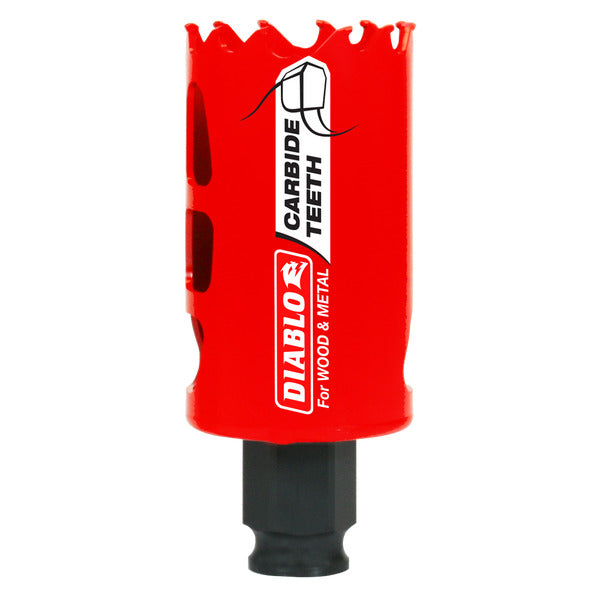 Diablo 008925137696 1-1/2" (38mm) Carbide-Tipped Hole Saw with SnapLock Plus Mandrel System