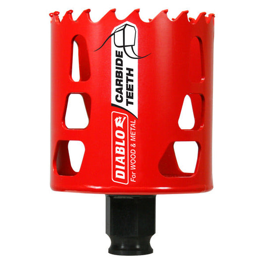 Diablo 008925137764 2-3/8" (60mm) Carbide-Tipped Hole Saw with SnapLock Plus Mandrel System