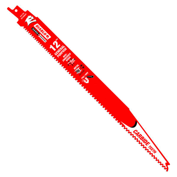 Diablo 008925138686 12" Demo Demon Carbide General Purpose Recip (Single)