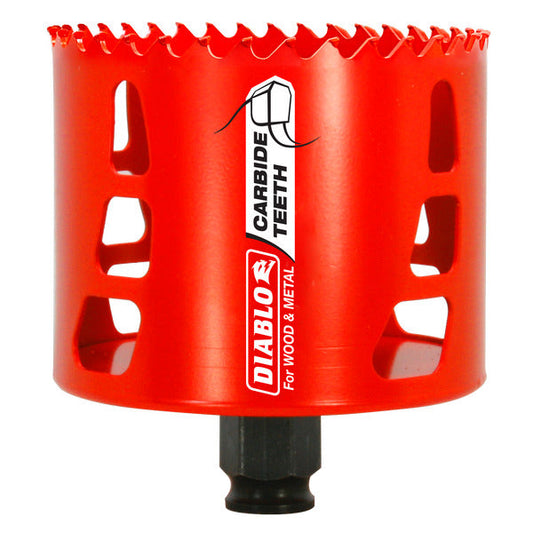 Diablo 008925142492 3-1/4" (83mm) Carbide-Tipped Wood & Metal Holesaw with SnapLock Plus Mandrel System