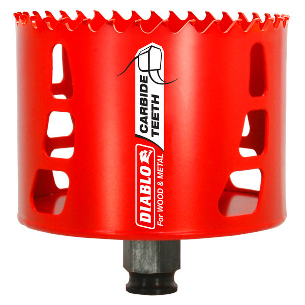 Diablo 008925142508 3-1/2" (89mm) Carbide-Tipped Wood & Metal Holesaw with SnapLock Plus Mandrel System