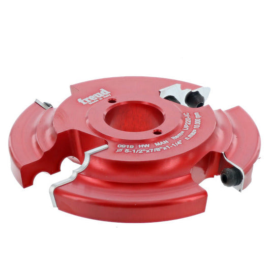 Freud 008925144243 5-1/2" (Dia.) 2+2 Advanced Design Raised Panel Insert Shaper Cutter for 3/4" Stock with 1-1/4" bore