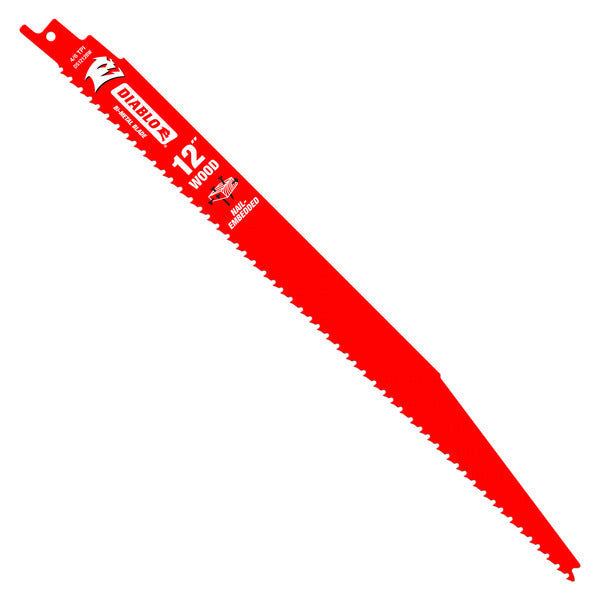 Diablo 008925145806 12 in. Bi-Metal Recip Blade for Nail-Embedded Wood (15-Pack)