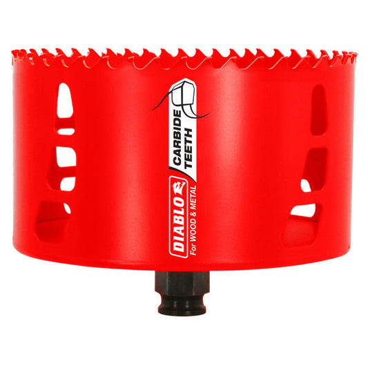 Diablo 008925146445 4-5/8" (117mm) Carbide-Tipped Wood & Metal Holesaw with SnapLock Plus Mandrel System