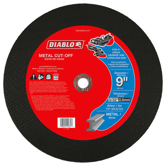 Diablo 008925158813 9 in. Metal Cut-Off Disc