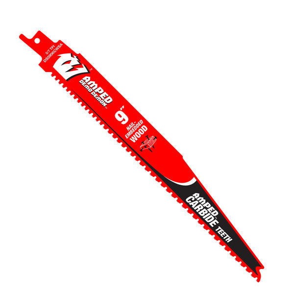 Diablo 008925172468 9" 5/7 TPI AMPED Demo Demon™ Carbide Teeth Reciprocating Saw Blade for Nail-Embedded Wood