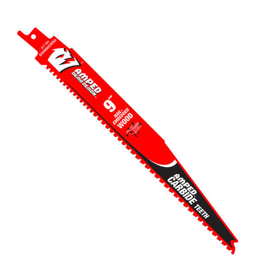 Diablo 008925172468 9" 5/7 TPI AMPED Demo Demon™ Carbide Teeth Reciprocating Saw Blade for Nail-Embedded Wood