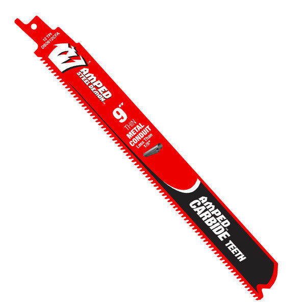 Diablo 008925172505 9" 12 TPI AMPED Steel Demon™ Carbide Teeth Reciprocating Saw Blade for Thin Metal