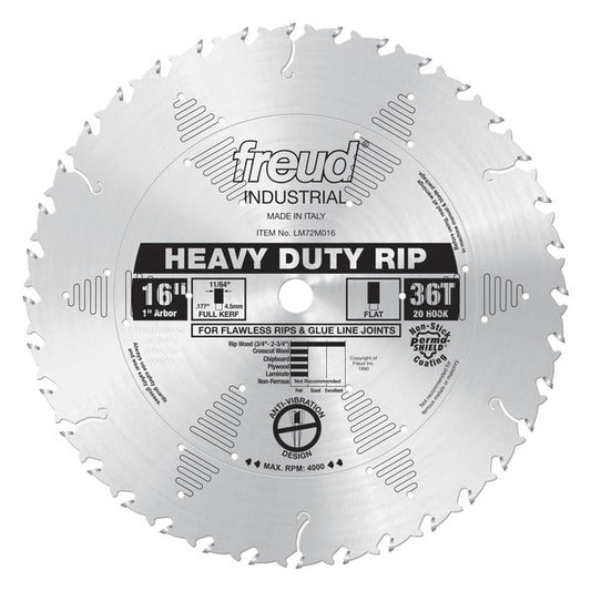 Freud 008925300175 16" x 36T Heavy-Duty Rip Blade