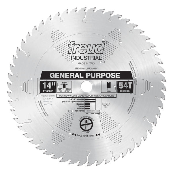 Freud 008925300335 14" x 54T General Purpose Blade