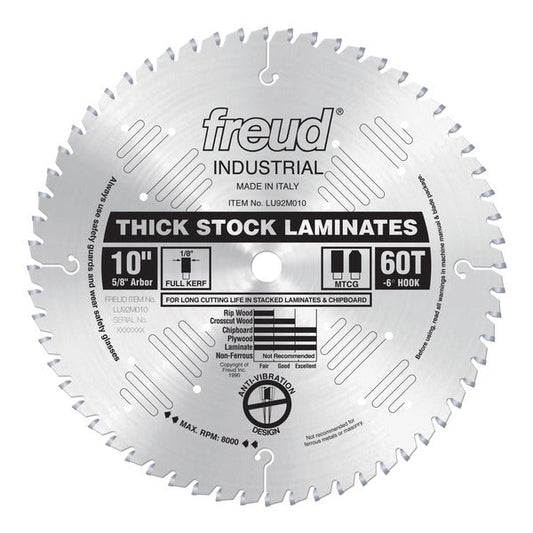 Freud 008925301073 10" x 60T Thick-Stock Laminate Blade