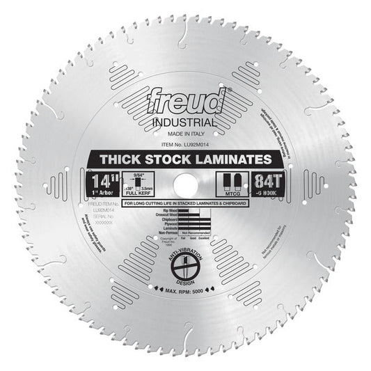 Freud 008925301097 14" x 84T Thick-Stock Laminate Blade