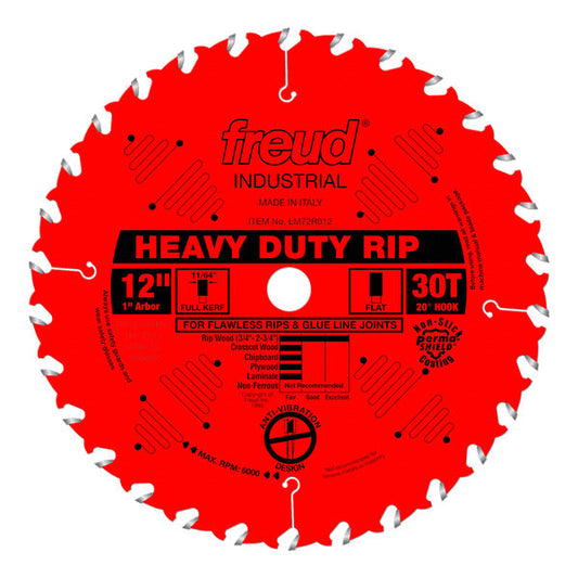 Freud 008925301493 12" x 30T Heavy-Duty Rip Blade