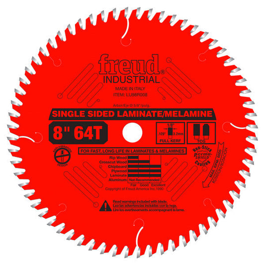 Freud 008925301745 8" x 64T Single Sided Laminate/Melamine Blade