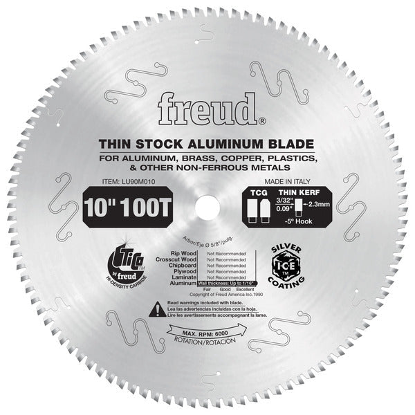 Freud 008925301844 10" x 100T Thin Stock Non-Ferrous Metal Blade