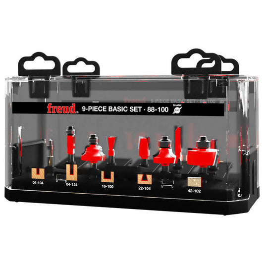 Freud 008925370017 9 Piece Basic Bit Set (1/4" Shank)