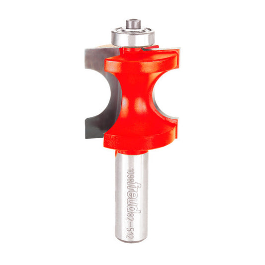 Freud 008925384373 3/8" Radius Half Round Bit with Bearing with 1/2" Shank