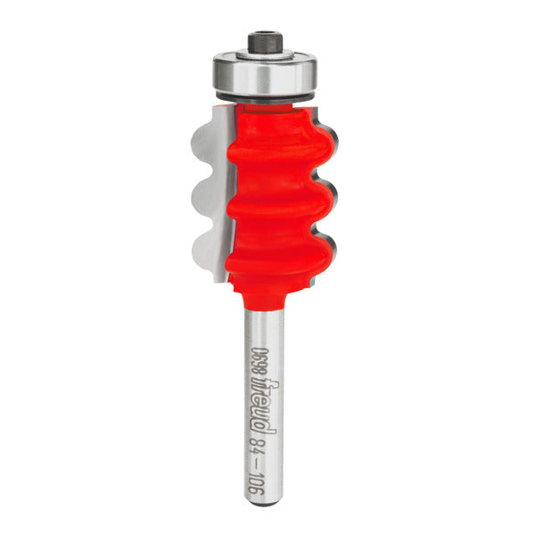Freud 008925386018 1/8" Radius Triple Beading & Fluting Bit with 1/4" shank, 2-5/8" overall length