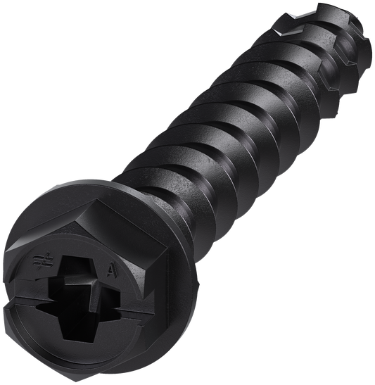 Simpson Strong-Tie TNTBL25134H Titen Turbo™ — 1/4 in. x 1-3/4 in. Hex-Head Concrete and Masonry Screw, Black (100-Qty)