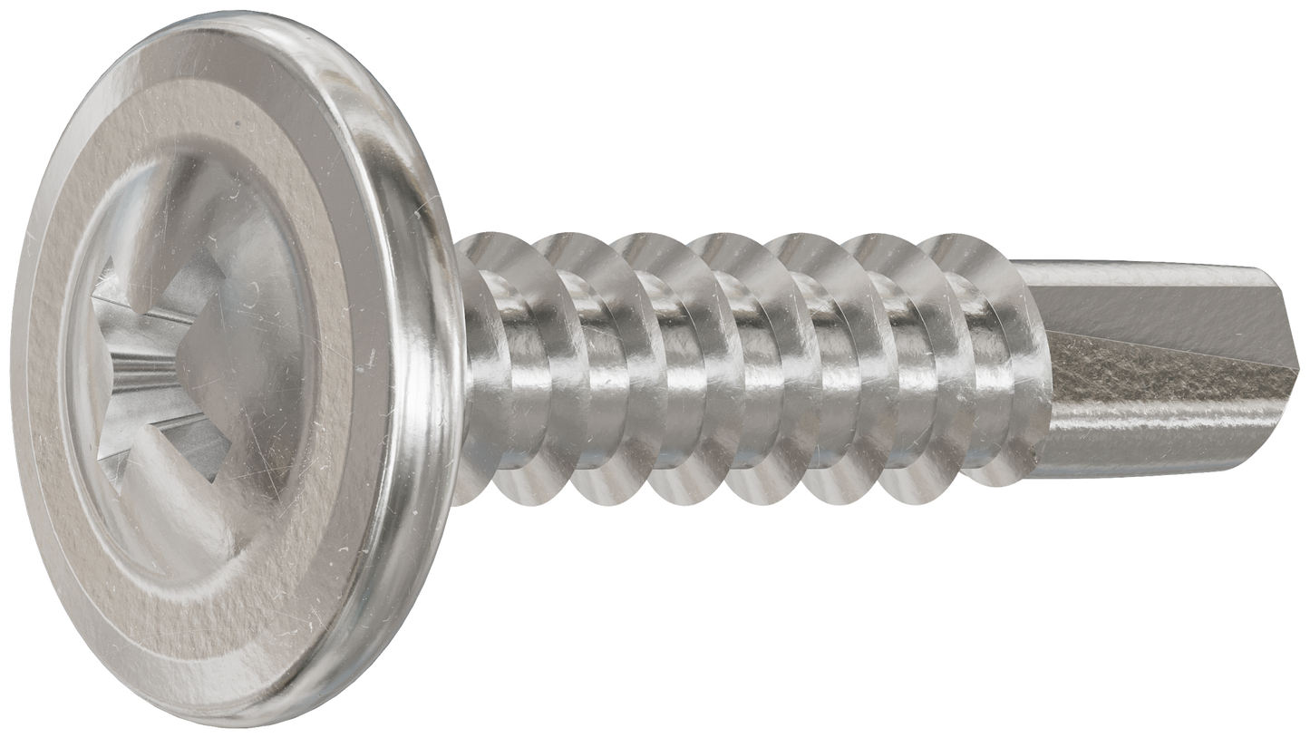 Simpson Strong-Tie F08T125KDB Self-Drilling Wire-Lath Modified Truss-Head Screw — #8 x 1-1/4 in. Type 410 (4000-Qty) (Pack of 64)