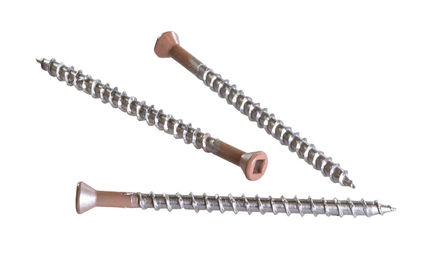 Simpson Strong-Tie DTH212S305TN04 Trim-Head Screw — Sharp Point (Collated) — #7 x 2-1/2 in. #2 Square Type 305 Tan 04 (1000-Qty) (Pack of 100)