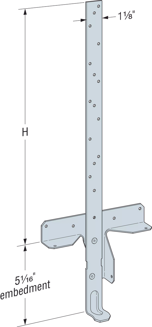 Simpson Strong-Tie HETAL20Z HETAL 20 in. ZMAX® Galvanized Heavy Embedded Truss Anchor (Pack of 50)