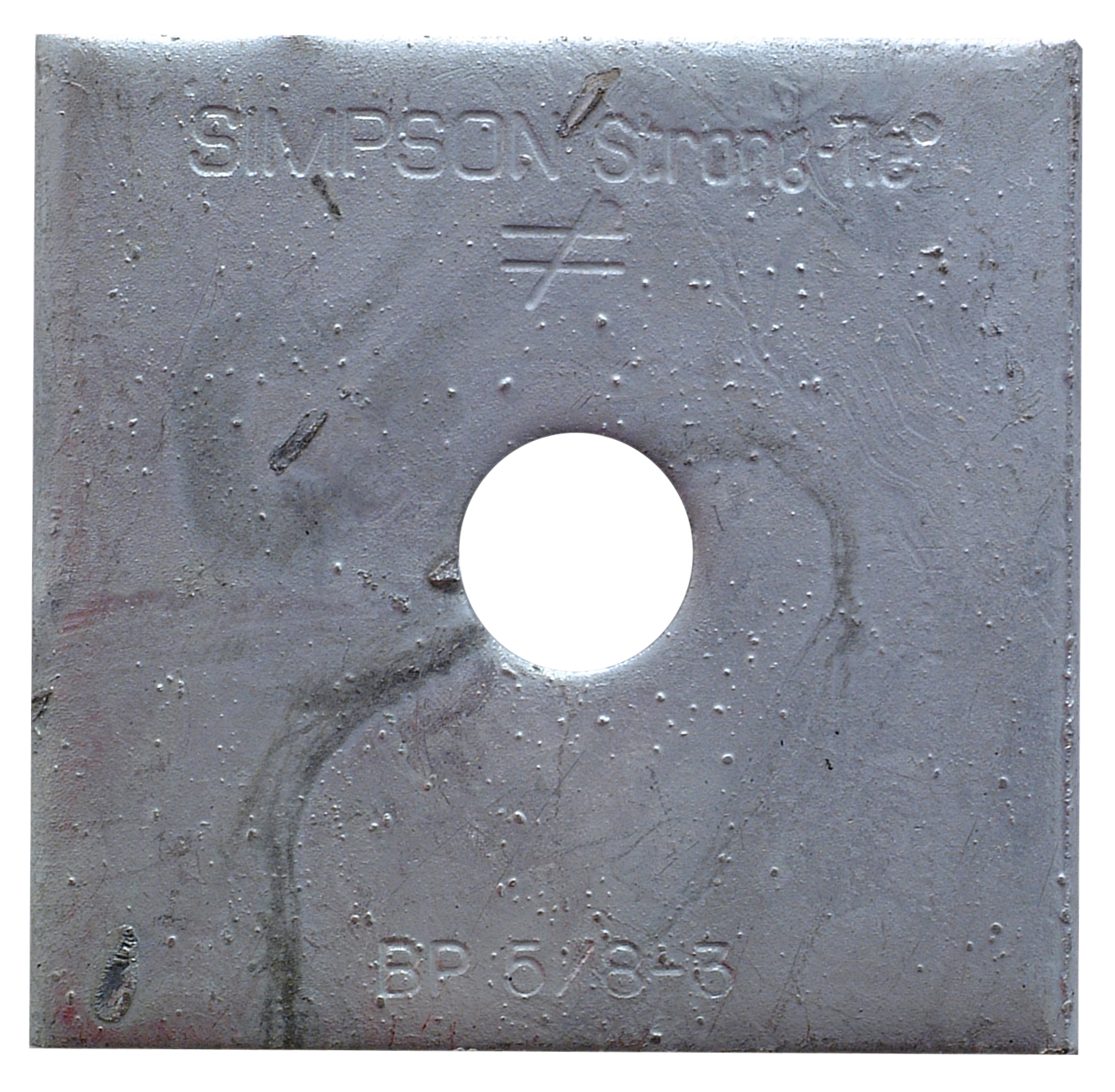 Simpson Strong-Tie BP 5/8-3HDG BP 3 in. x 3 in. Hot-Dip Galvanized Bearing Plate with 5/8 in. Bolt Dia. (Pack of 50)