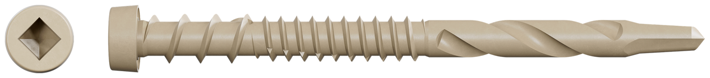 Simpson Strong-Tie DCSD238STN02 Deck-Drive™ DCSD COMPOSITE-TO-STEEL Screw (Collated) — #10 x 2-3/8 in. Quik Guard® Tan 02 (1000-Qty) (Pack of 100)